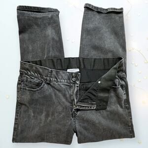 LANE BRYANT Black Denim Jeans High Rise Elasticized Waist Skinny Stretch 2x